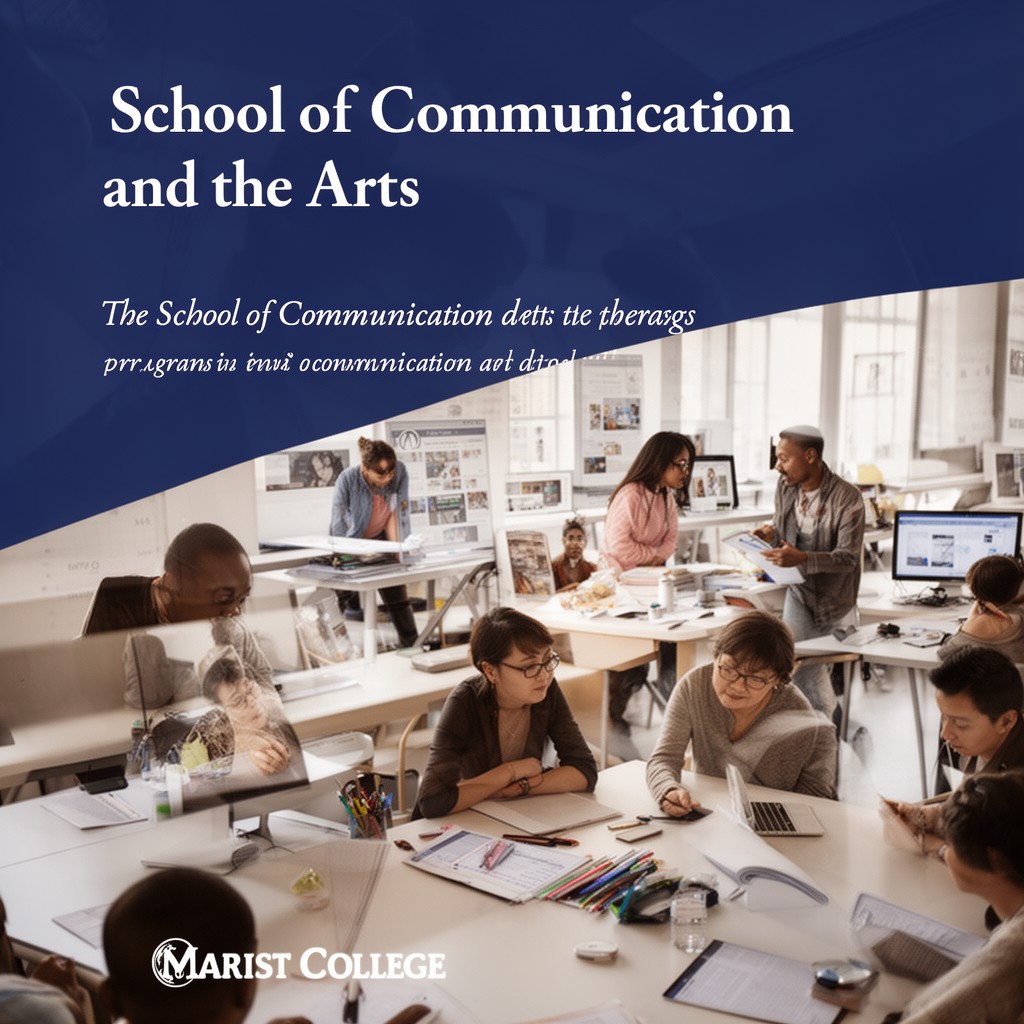 AI-generated illustration of School of Communication and the Arts