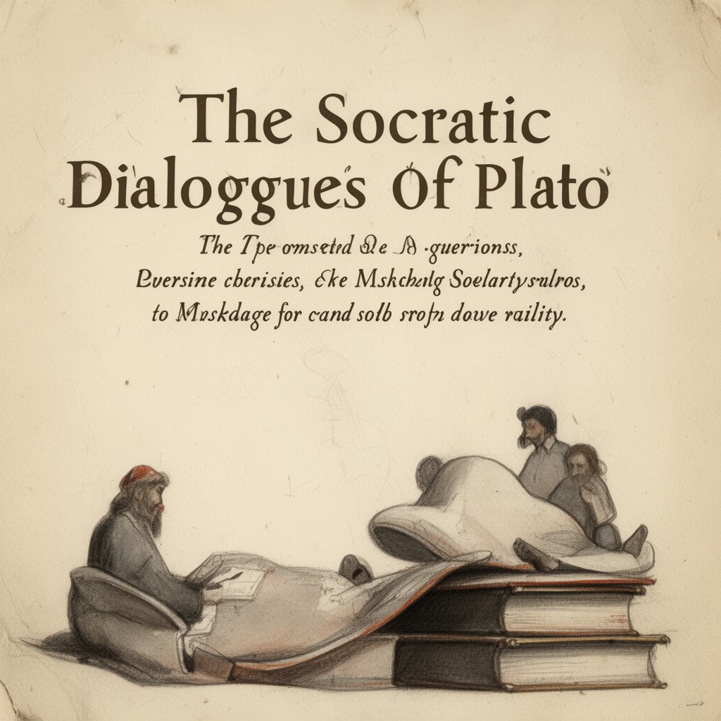 AI-generated illustration of Socratic dialogues of Plato