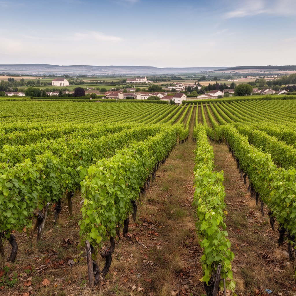 AI-generated illustration of Loire Valley vineyards