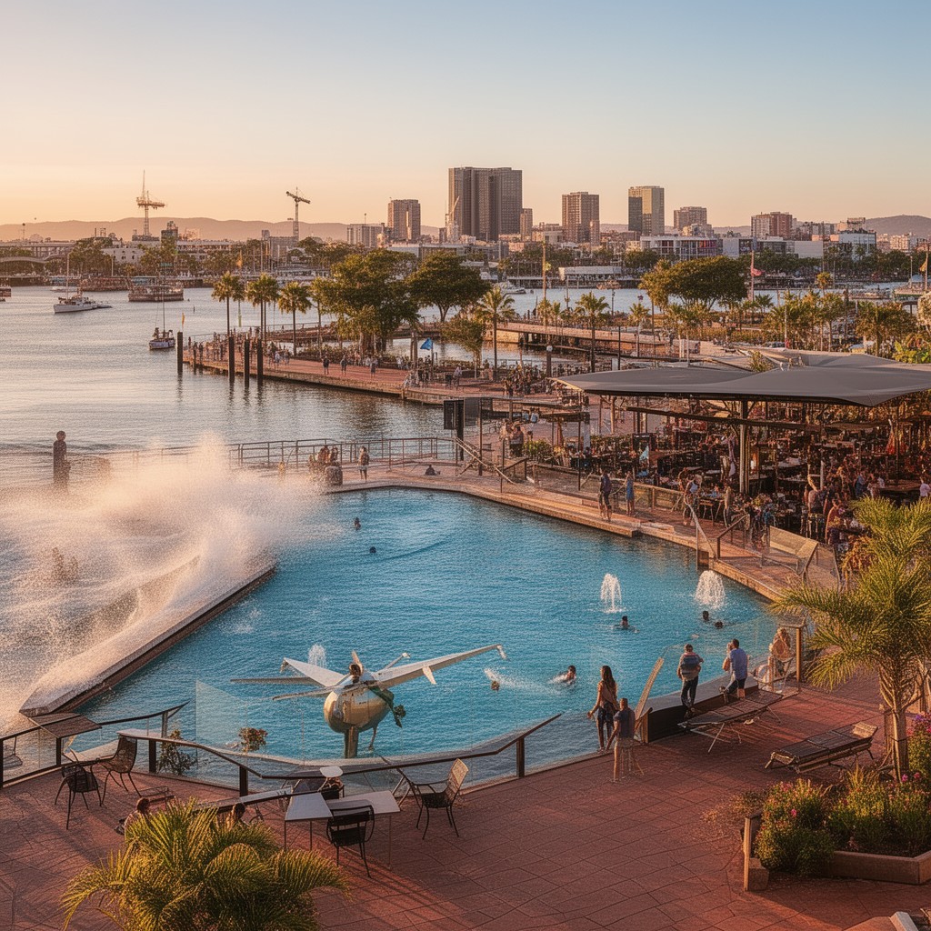 AI-generated illustration of Darwin Waterfront Precinct