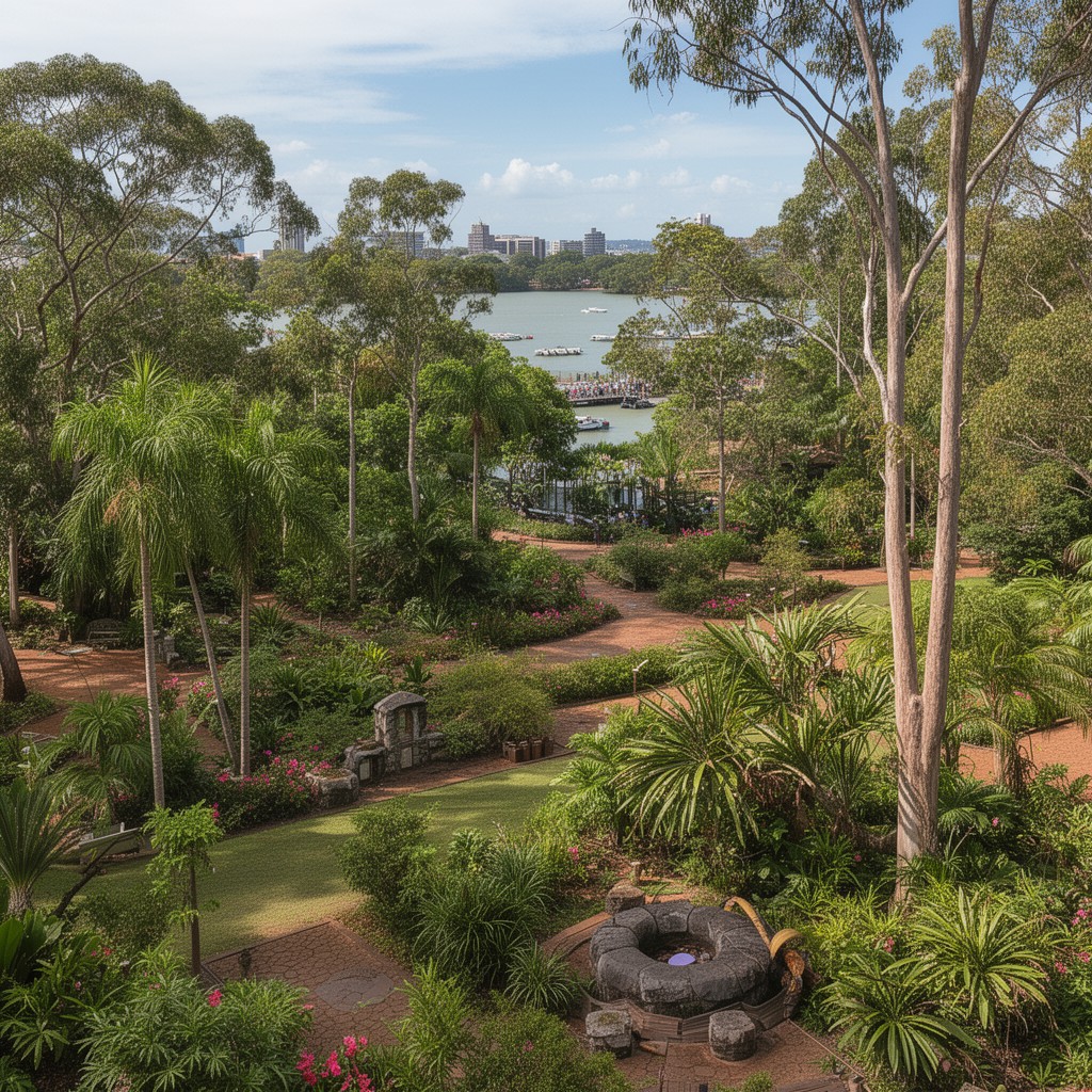 AI-generated illustration of George Brown Darwin Botanic Gardens