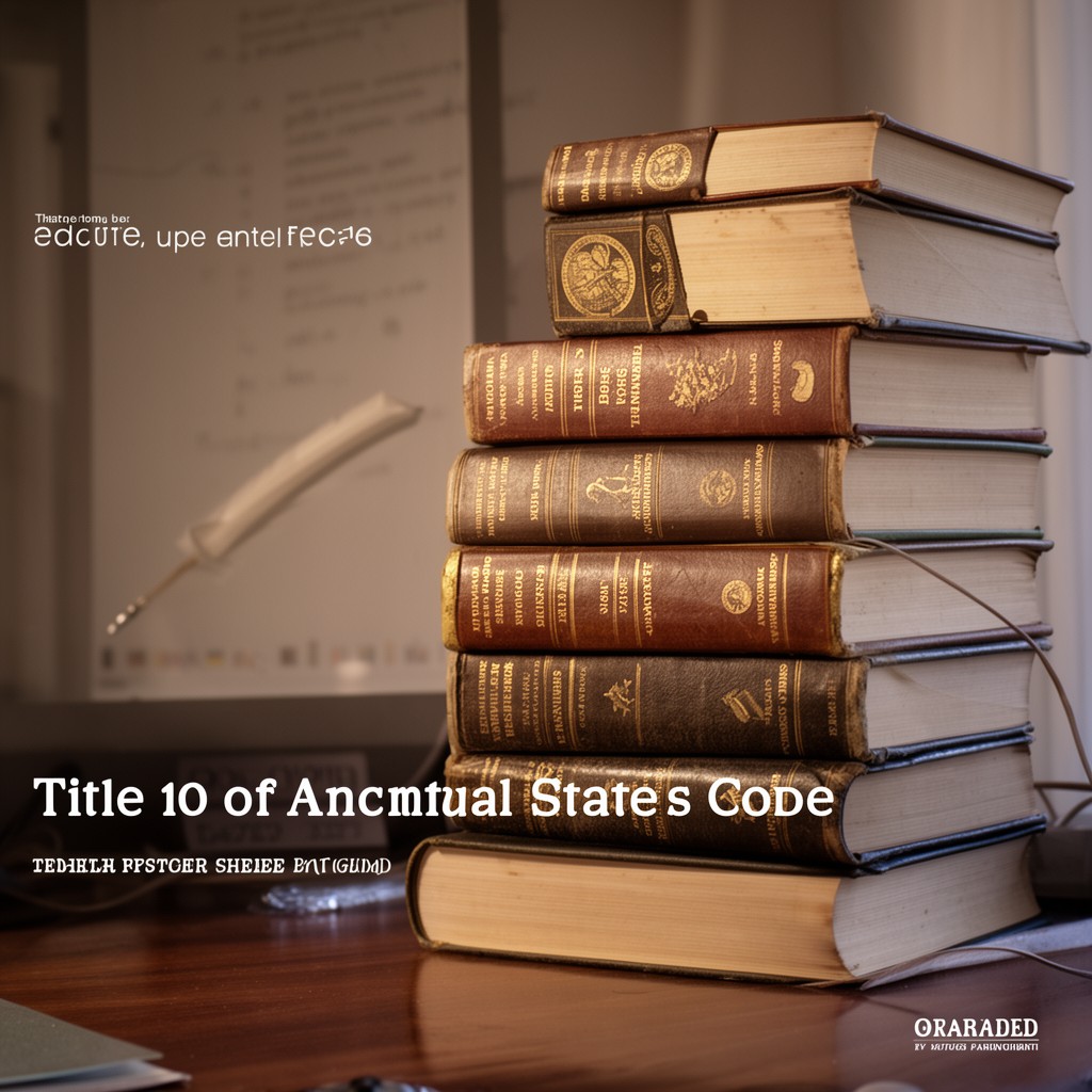 AI-generated illustration of Title 10 of the United States Code