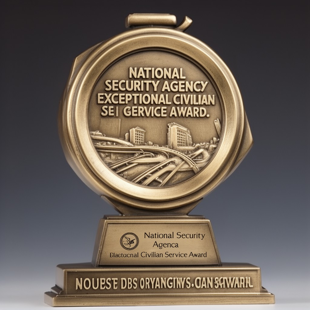 AI-generated illustration of National Security Agency Exceptional Civilian Service Award