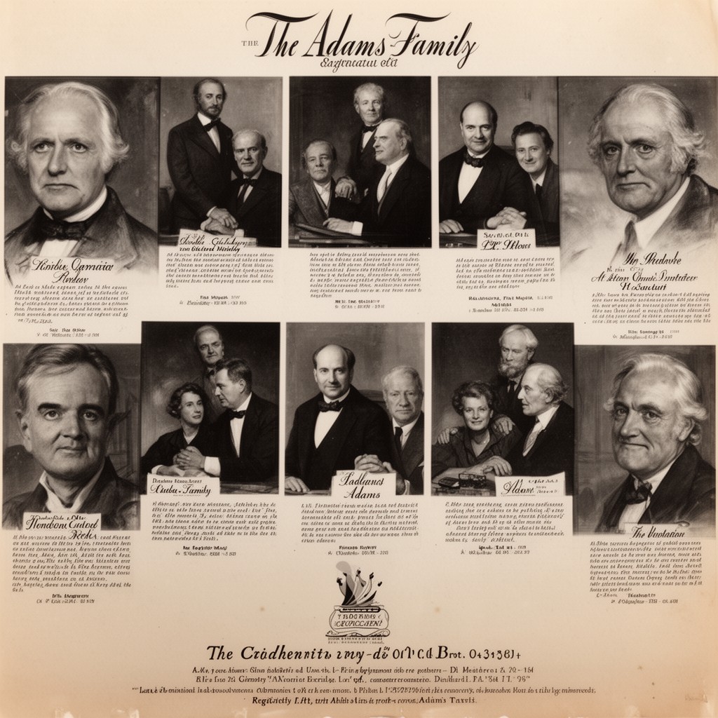 AI-generated illustration of Adams family