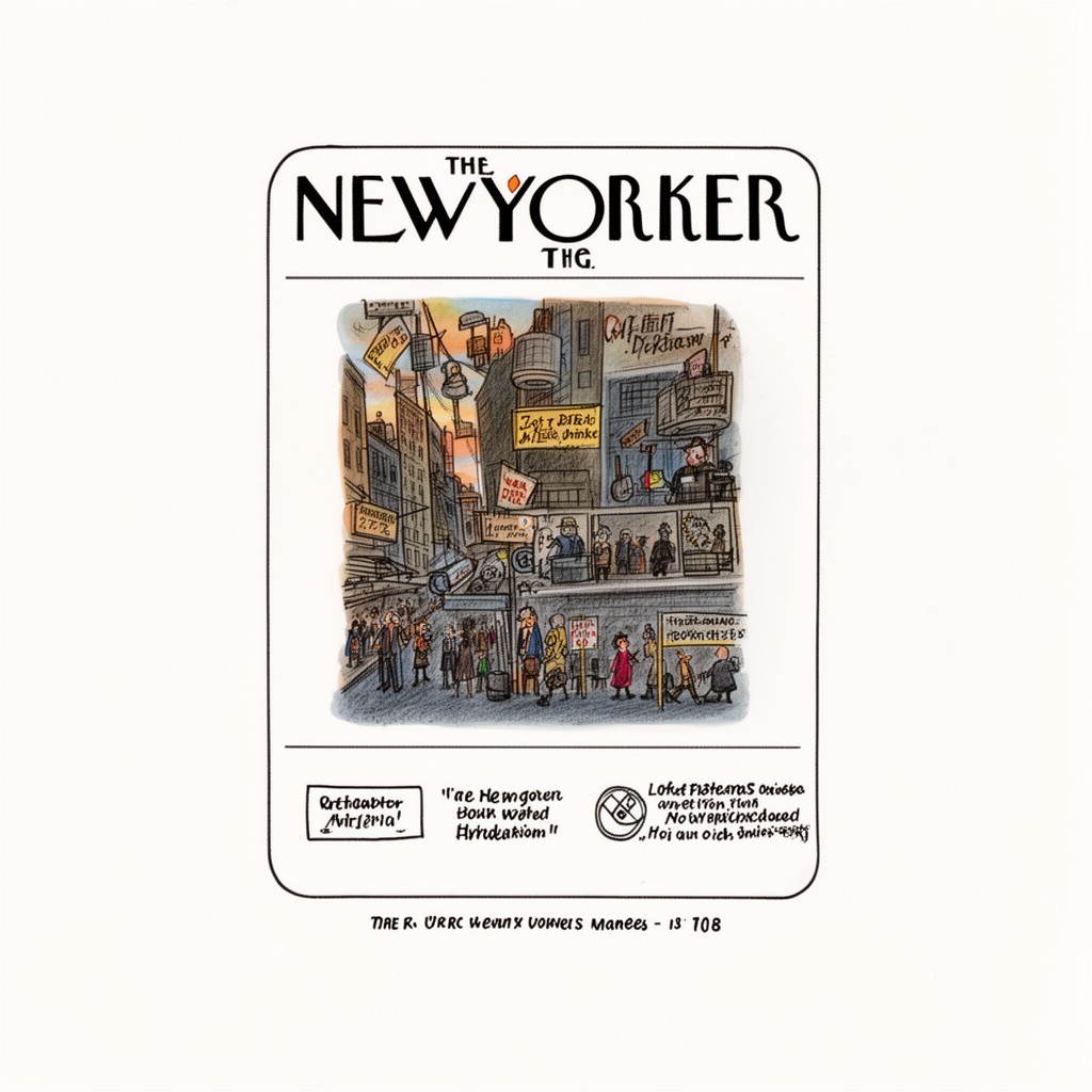 AI-generated illustration of The New Yorker