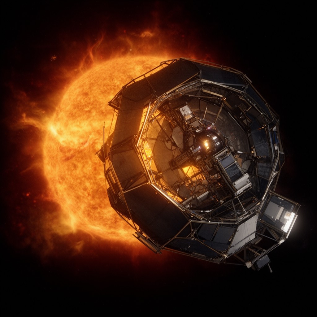 AI-generated illustration of Solar Orbiter mission