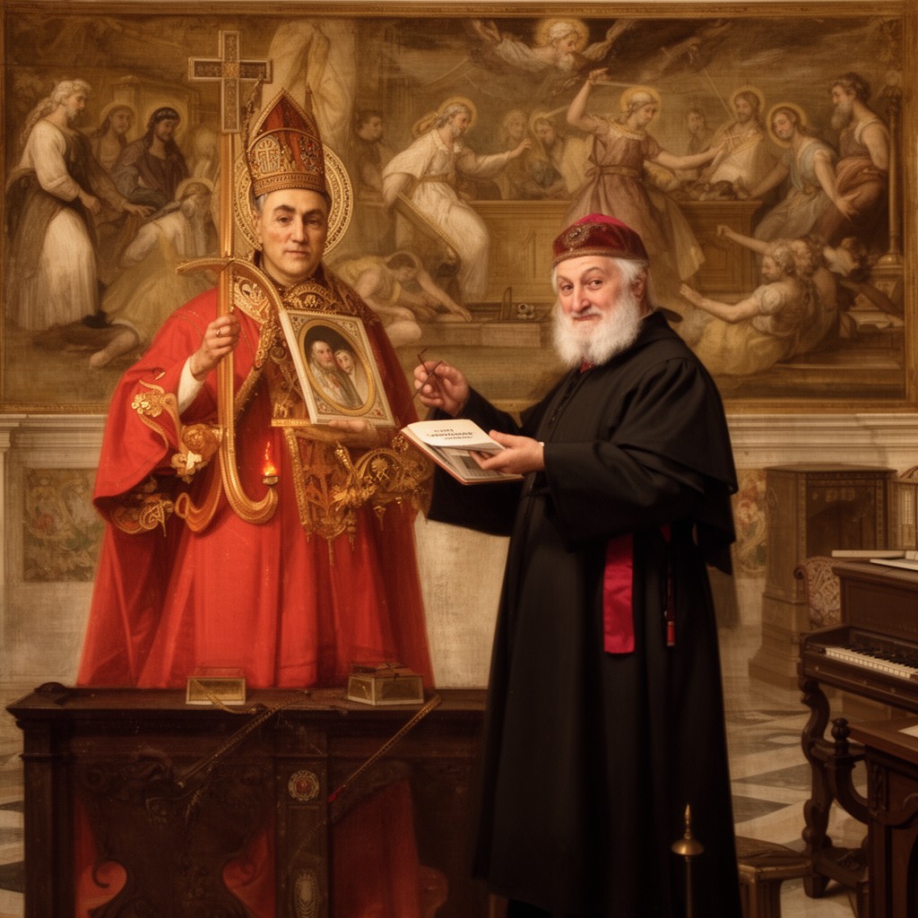 AI-generated illustration of Cardinal-Priest of Santi Silvestro e Martino ai Monti