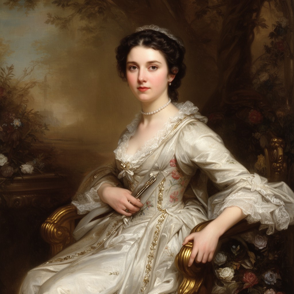 AI-generated illustration of Marie Josèphe Rose Tascher de La Pagerie