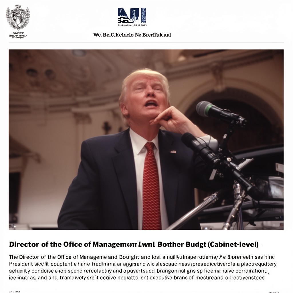 AI-generated illustration of Director of the Office of Management and Budget (Cabinet-level)