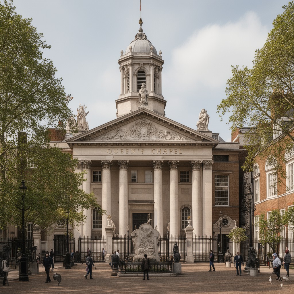 AI-generated illustration of Queen's Chapel