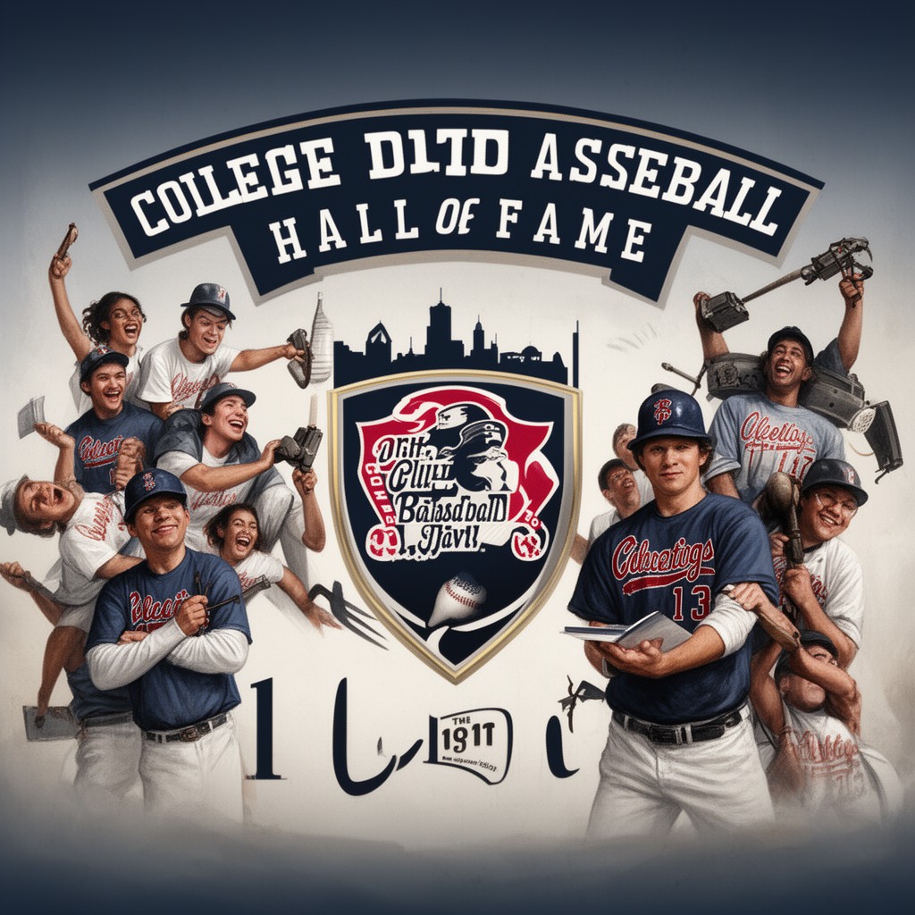 AI-generated illustration of College Baseball Hall of Fame