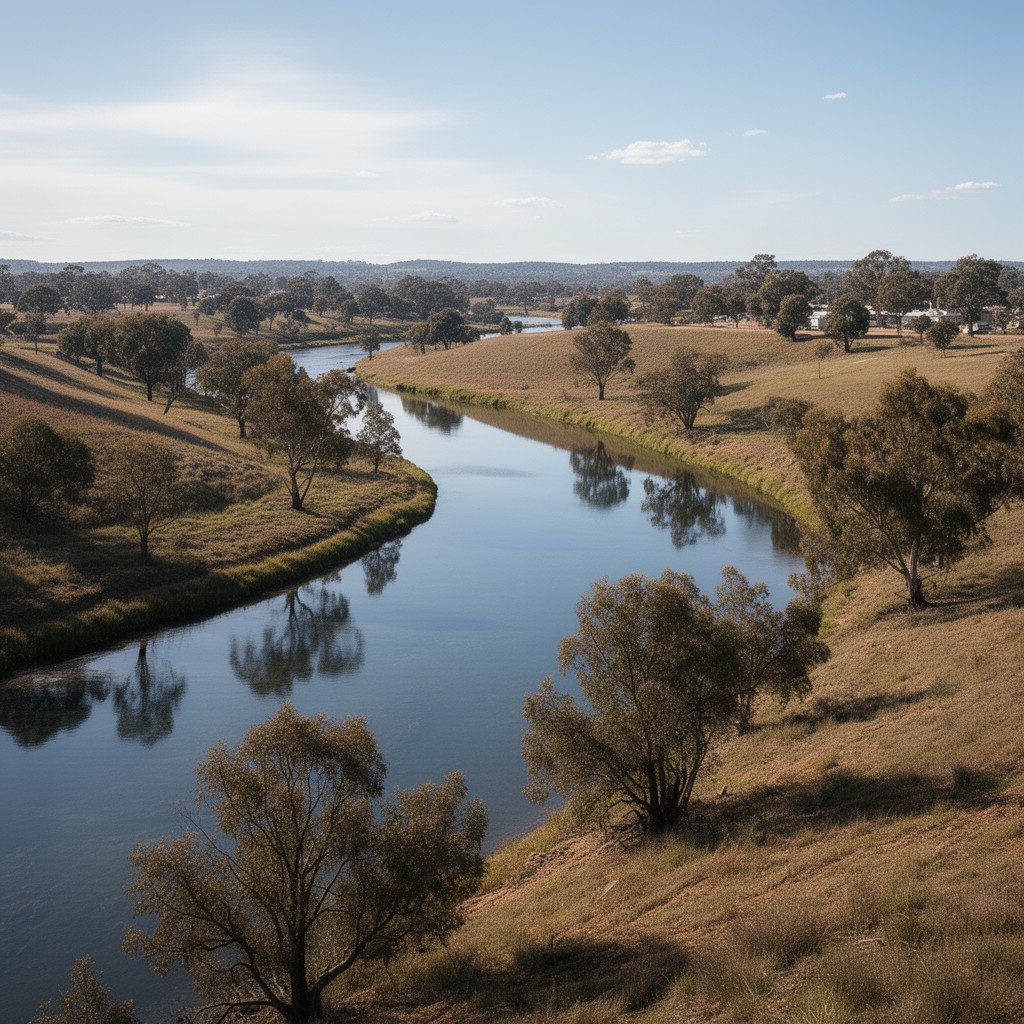 AI-generated illustration of Queanbeyan River