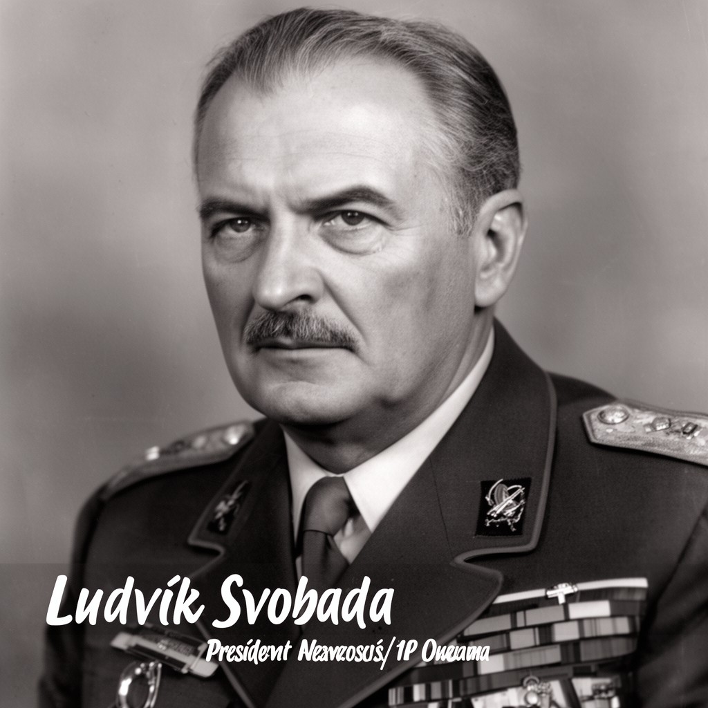 AI-generated illustration of Ludvík Svoboda