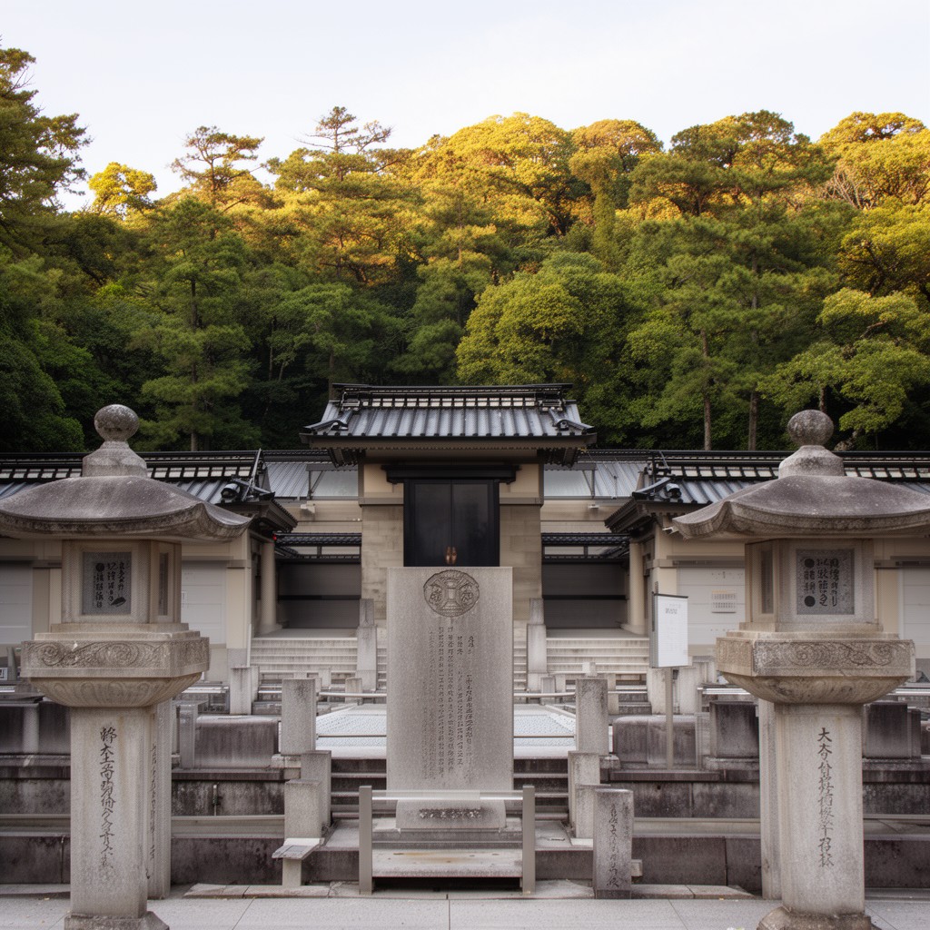 AI-generated illustration of Musashi Imperial Mausolea Complex