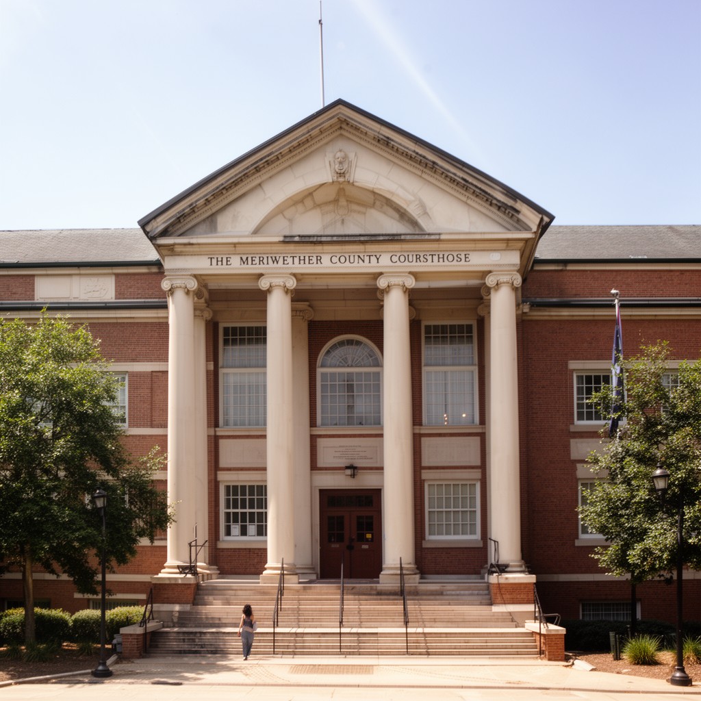 AI-generated illustration of Meriwether County courthouse