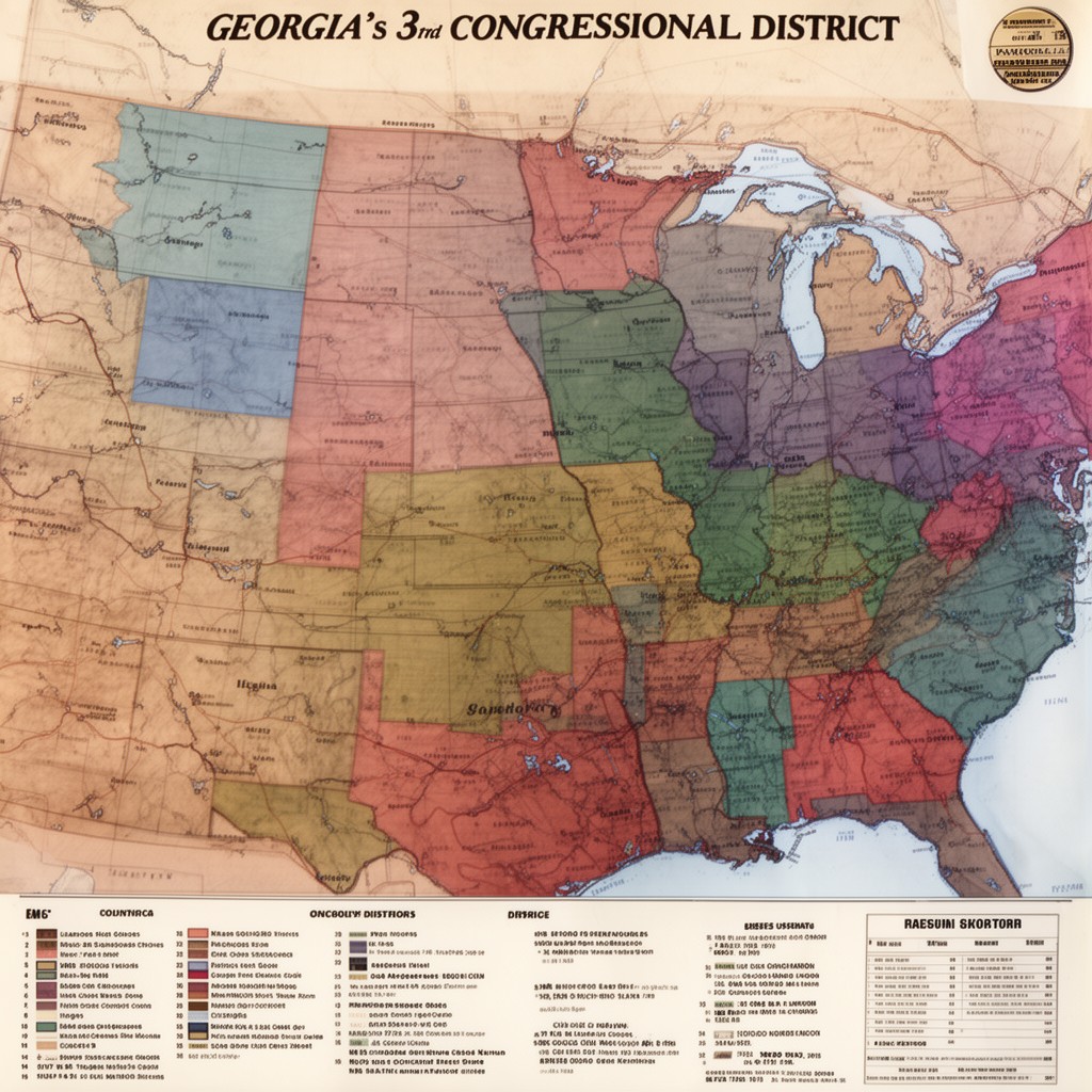 AI-generated illustration of Georgia's 3rd congressional district