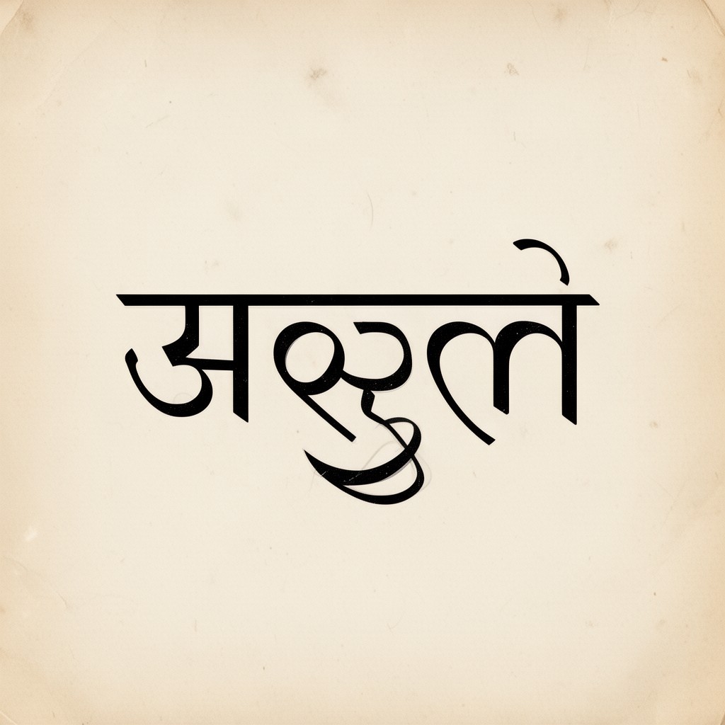 AI-generated illustration of Devanagari script