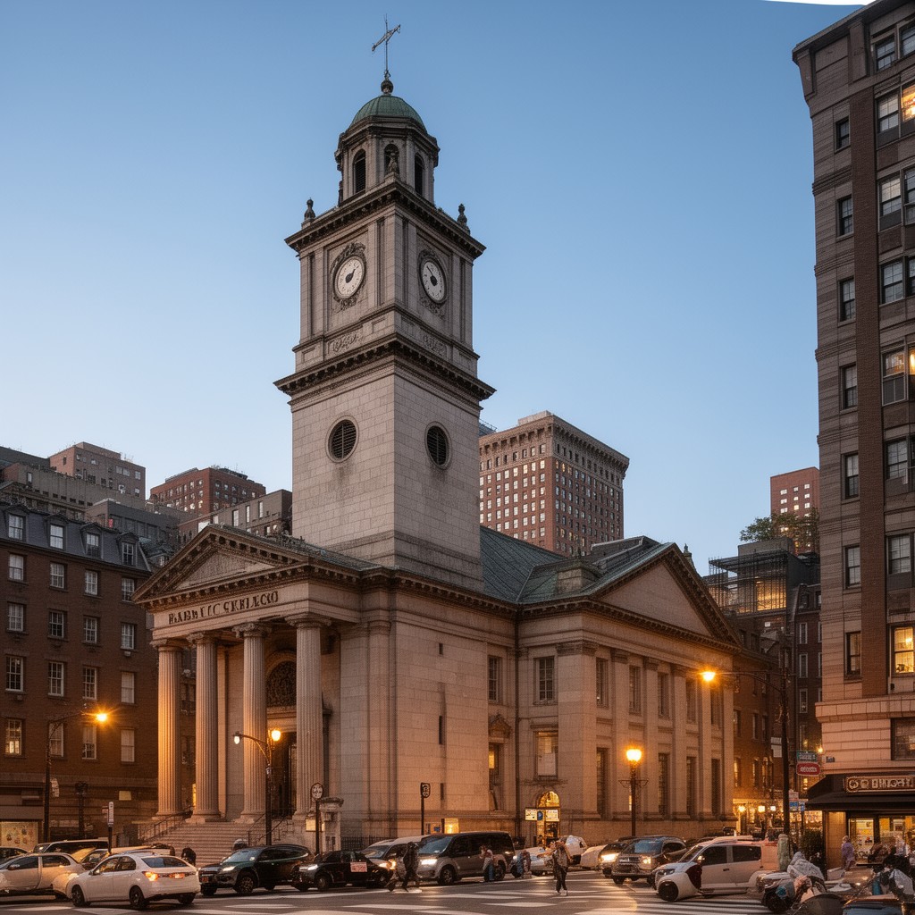 AI-generated illustration of Park Street Church