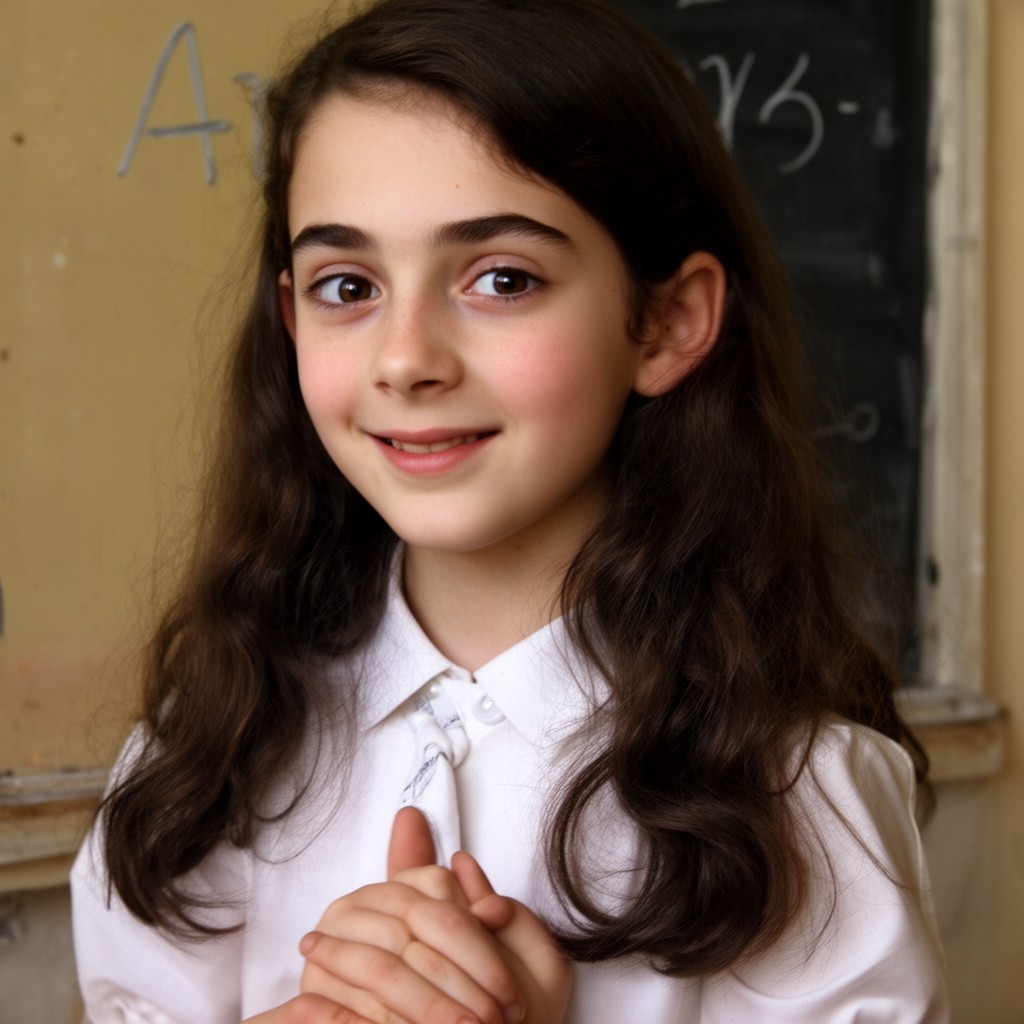 AI-generated illustration of Anne Frank