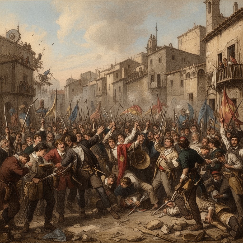 AI-generated illustration of Catalan Revolt