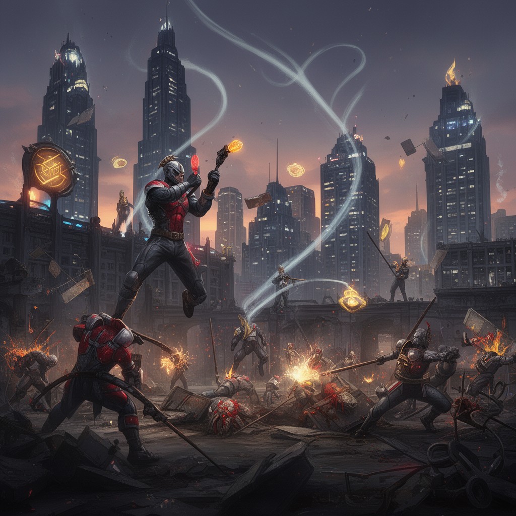 AI-generated illustration of City of Heroes