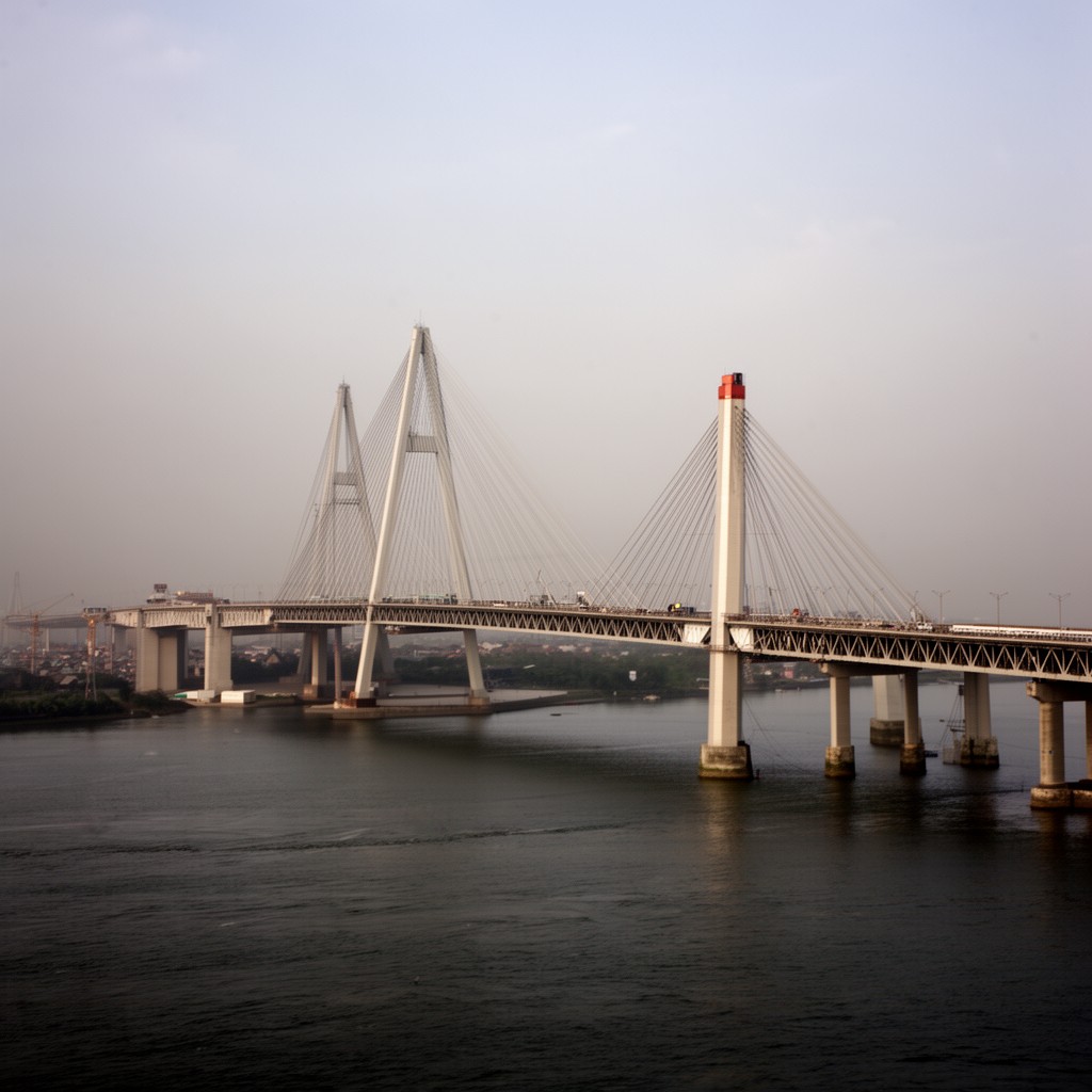 AI-generated illustration of Suramadu Bridge