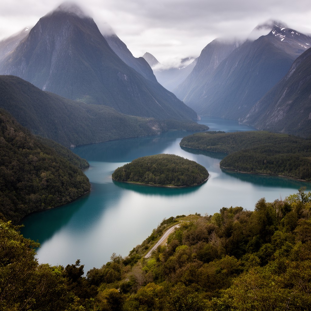AI-generated illustration of Te Anau Lake