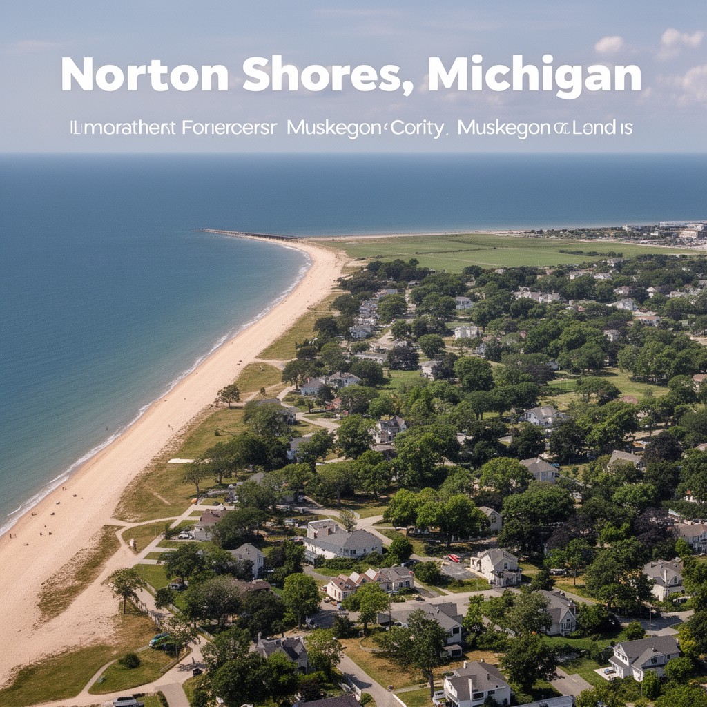 AI-generated illustration of Norton Shores, Michigan