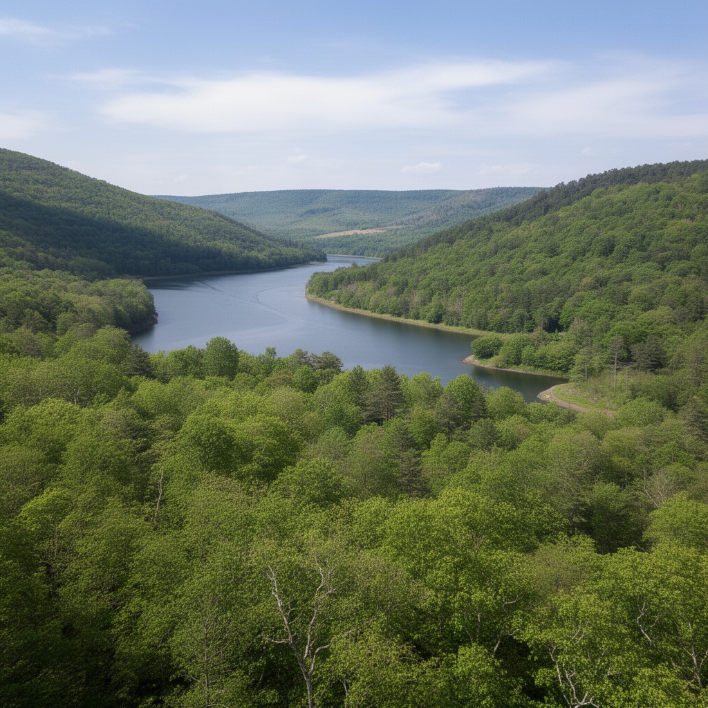 AI-generated illustration of Ashokan Reservoir
