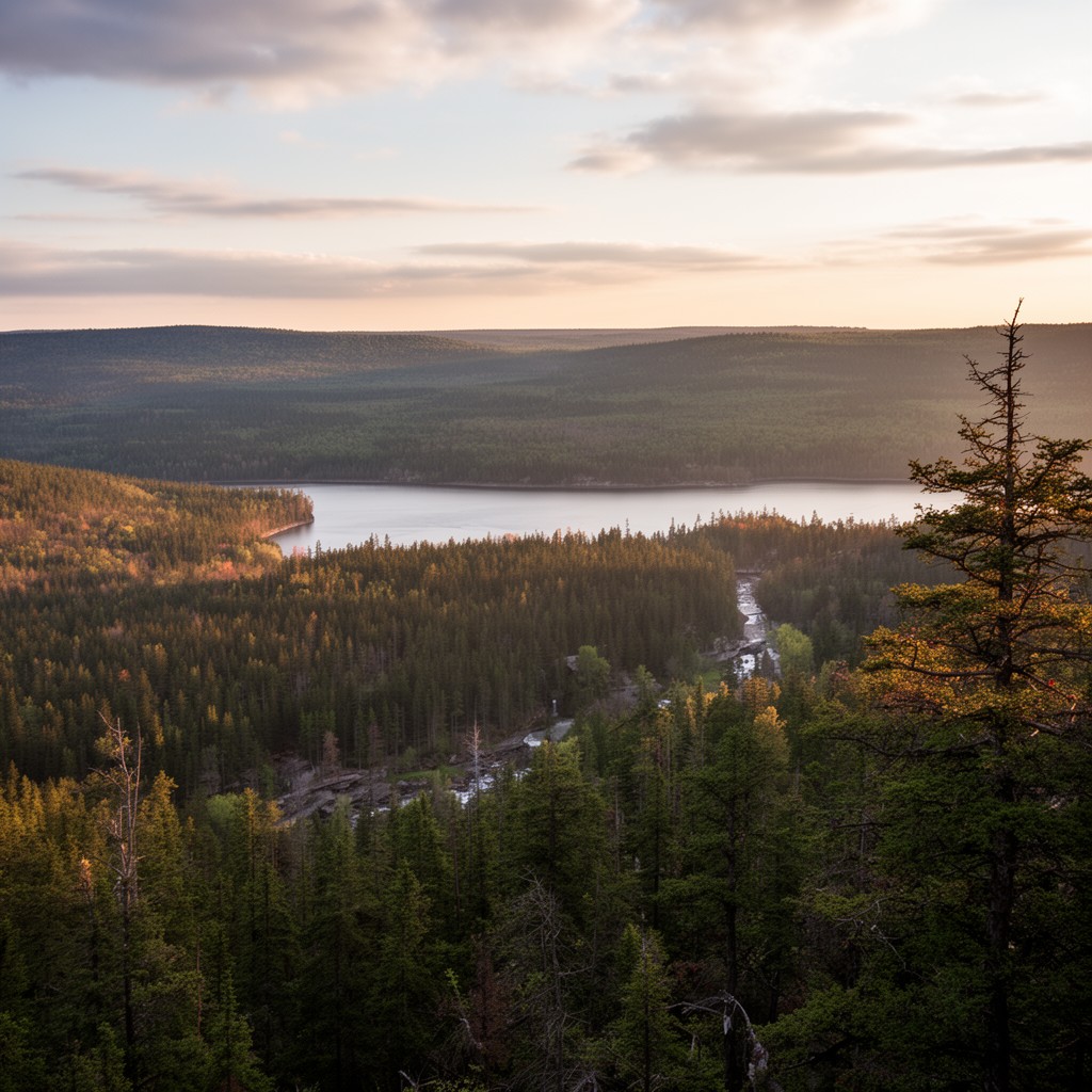 AI-generated illustration of Porcupine Mountains Wilderness State Park