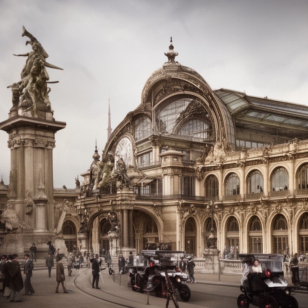 AI-generated illustration of 1900 Exposition Universelle