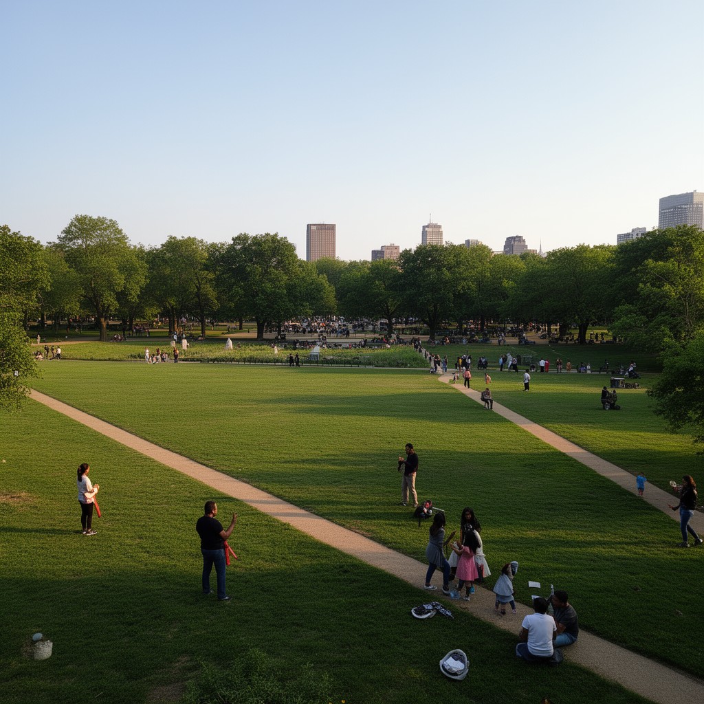 AI-generated illustration of Washington Park, Chicago