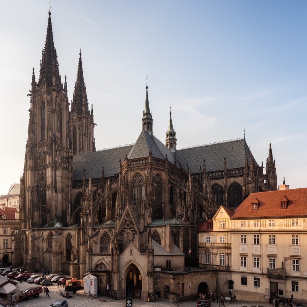 AI-generated illustration of St. Vitus Cathedral