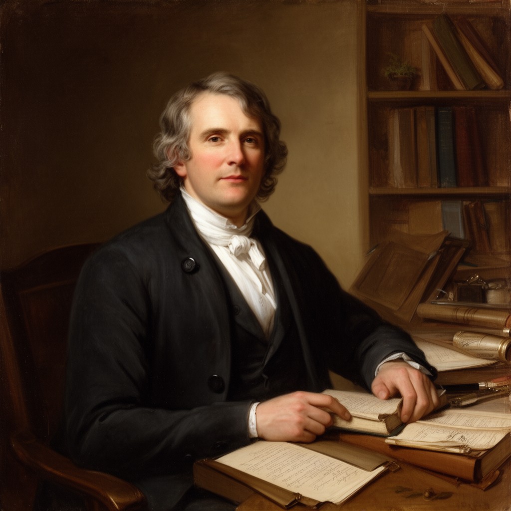 AI-generated illustration of Dugald Stewart