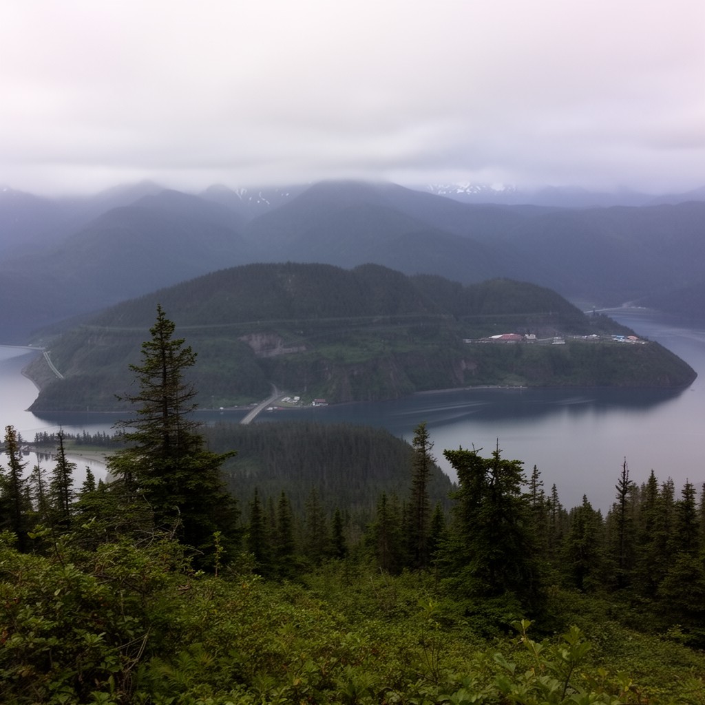 AI-generated illustration of Kodiak Island