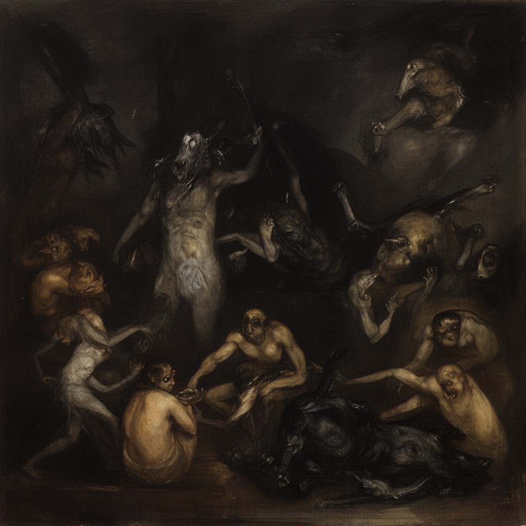 AI-generated illustration of The Black Paintings