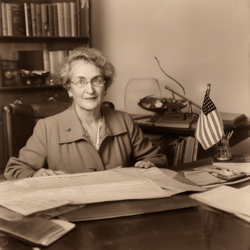 AI-generated illustration of Helen Dortch Longstreet