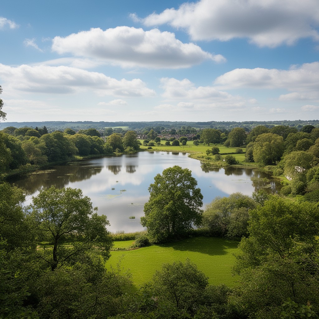 AI-generated illustration of Virginia Water