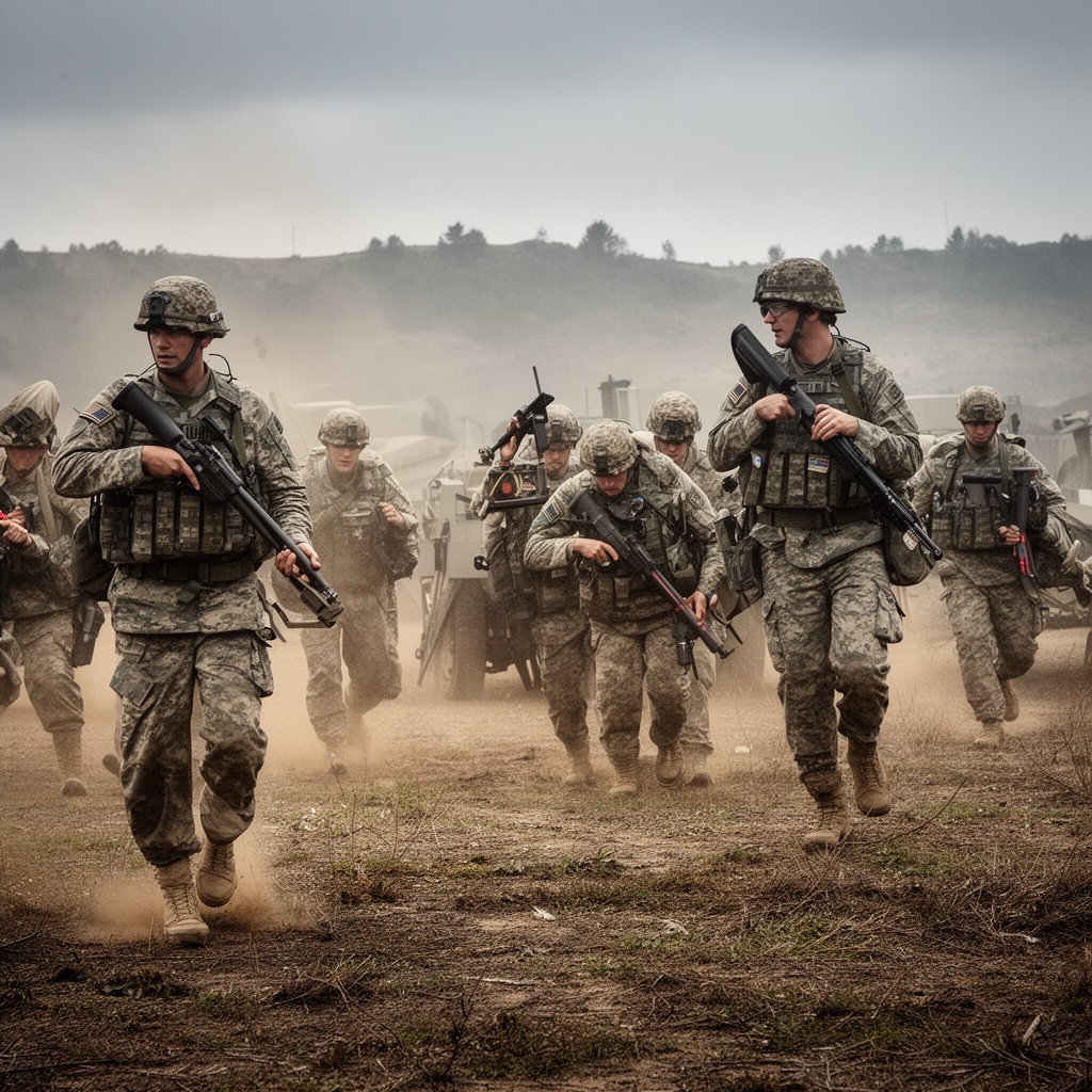 AI-generated illustration of United States Infantry
