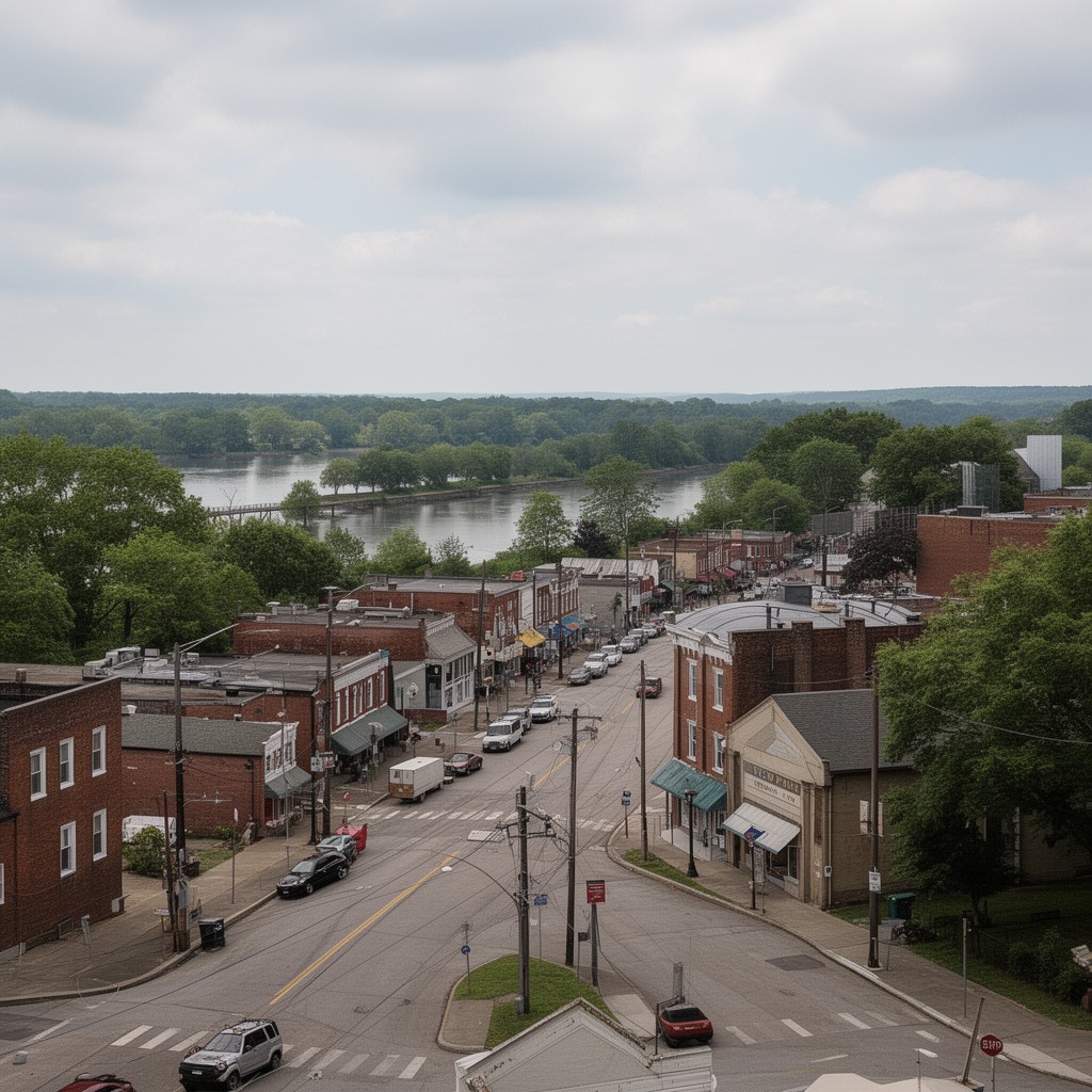 AI-generated illustration of West Point, Kentucky