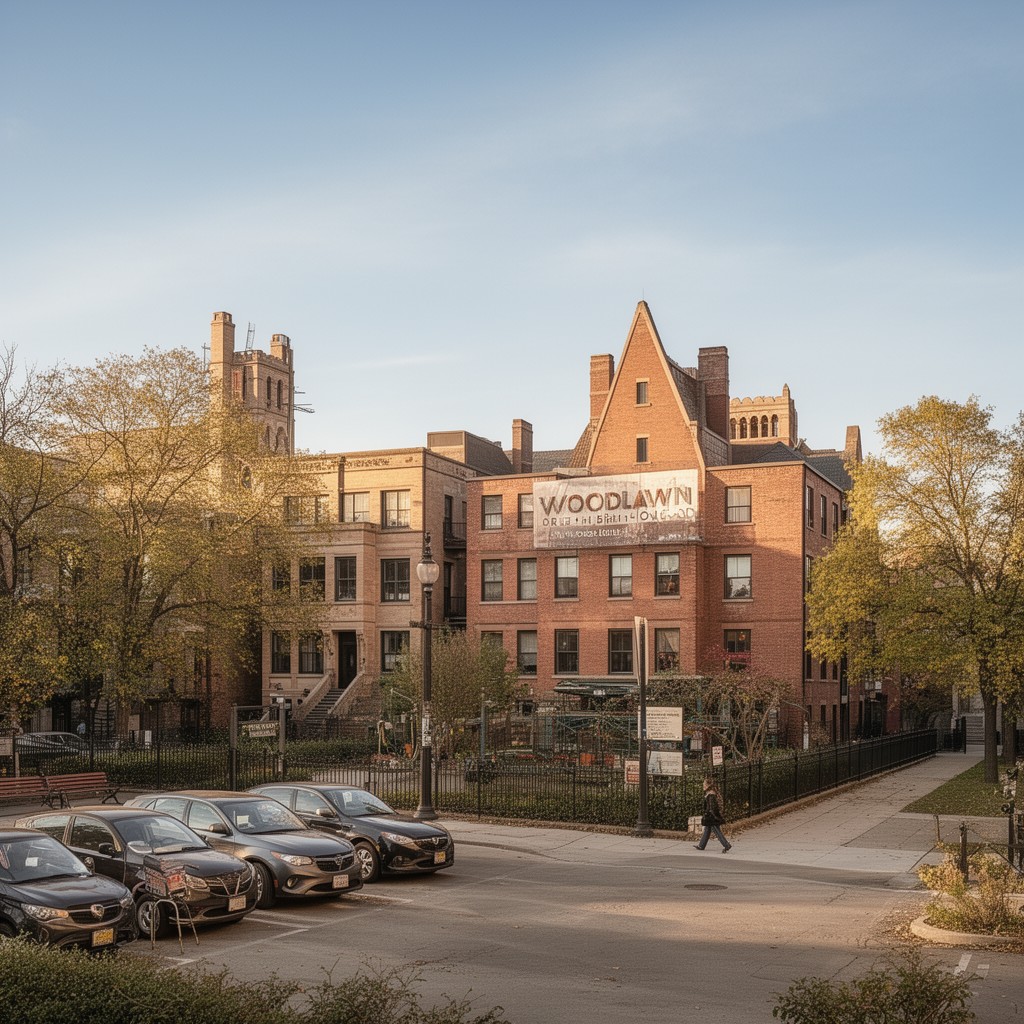 AI-generated illustration of Woodlawn, Chicago