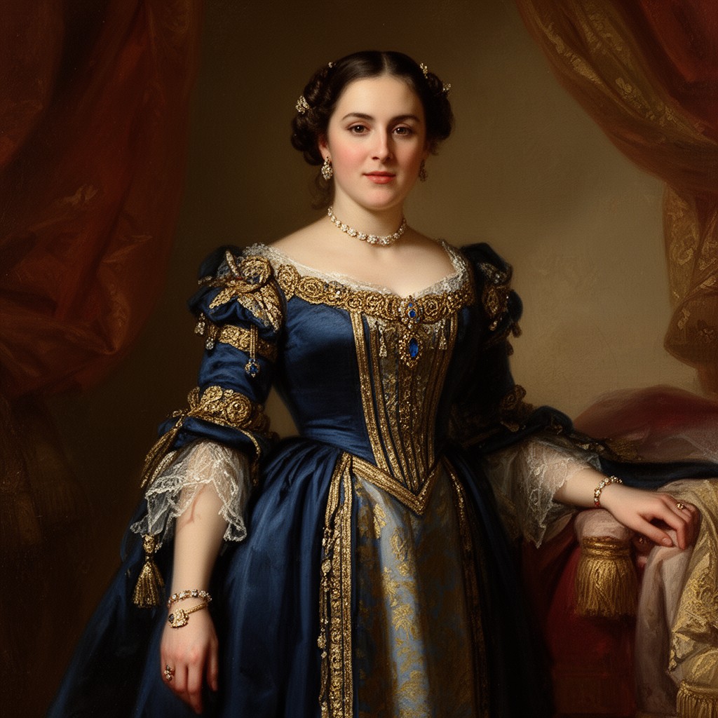 AI-generated illustration of Isabella II of Spain