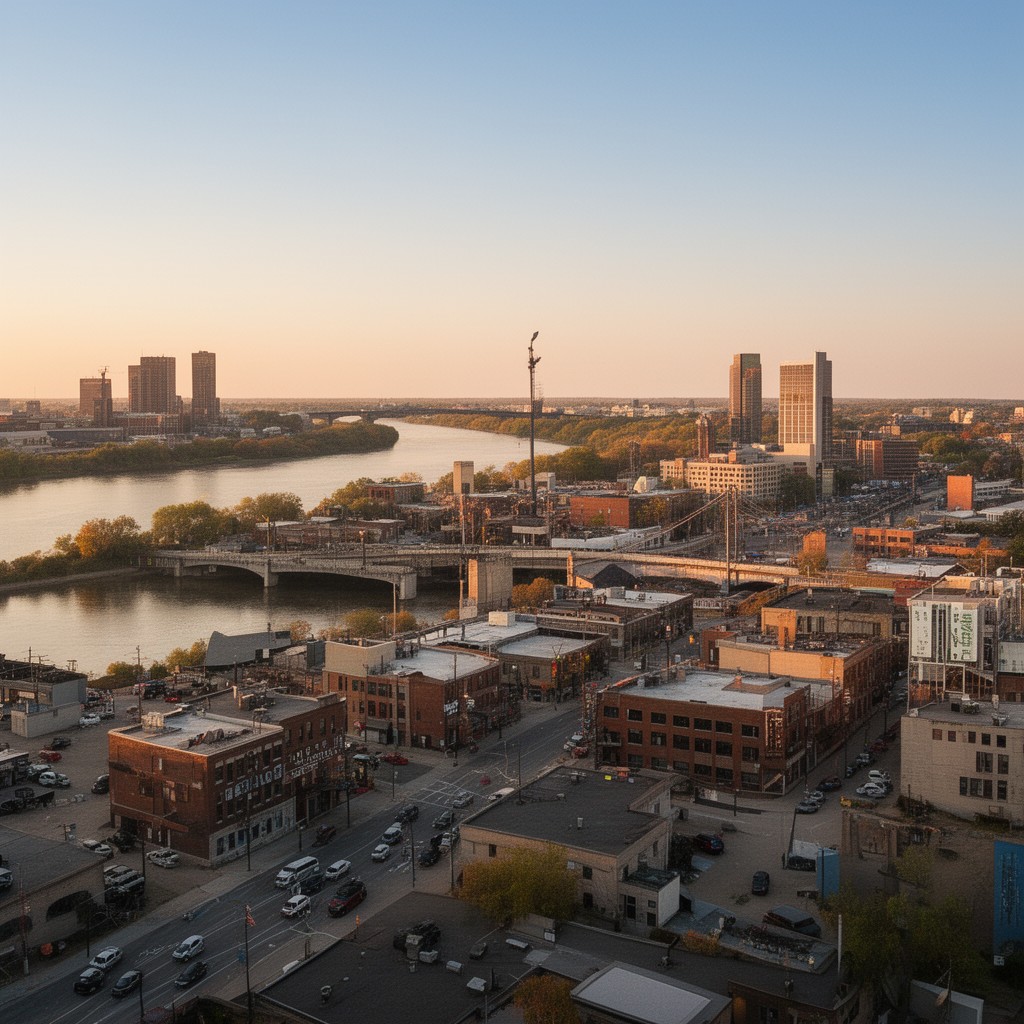 AI-generated illustration of Davenport, Iowa
