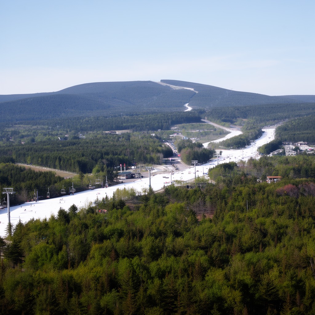 AI-generated illustration of Mount Sunapee Resort