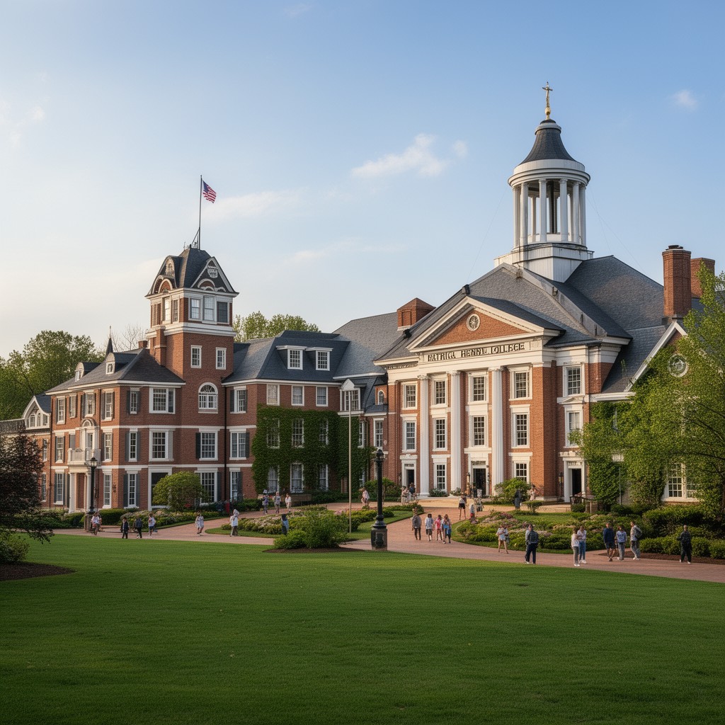 AI-generated illustration of Patrick Henry College
