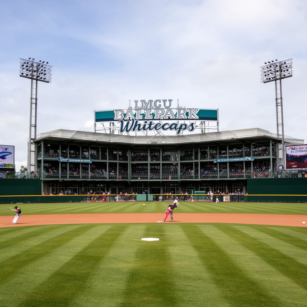 AI-generated illustration of LMCU Ballpark