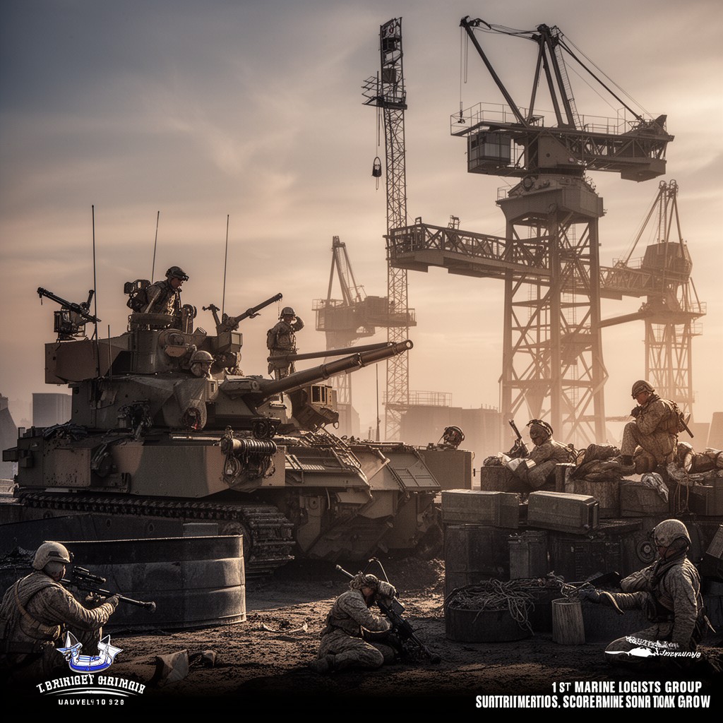 AI-generated illustration of 1st Marine Logistics Group