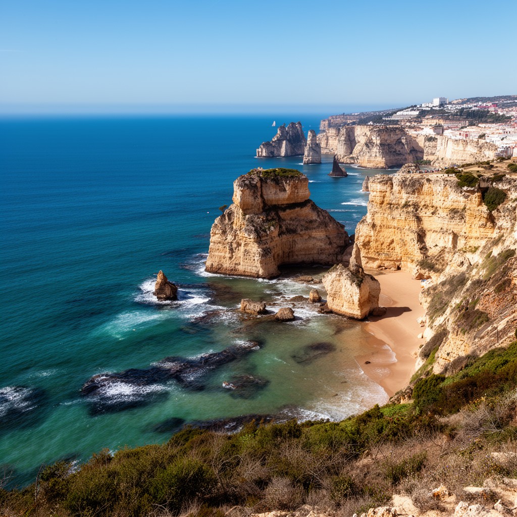 AI-generated illustration of Algarve