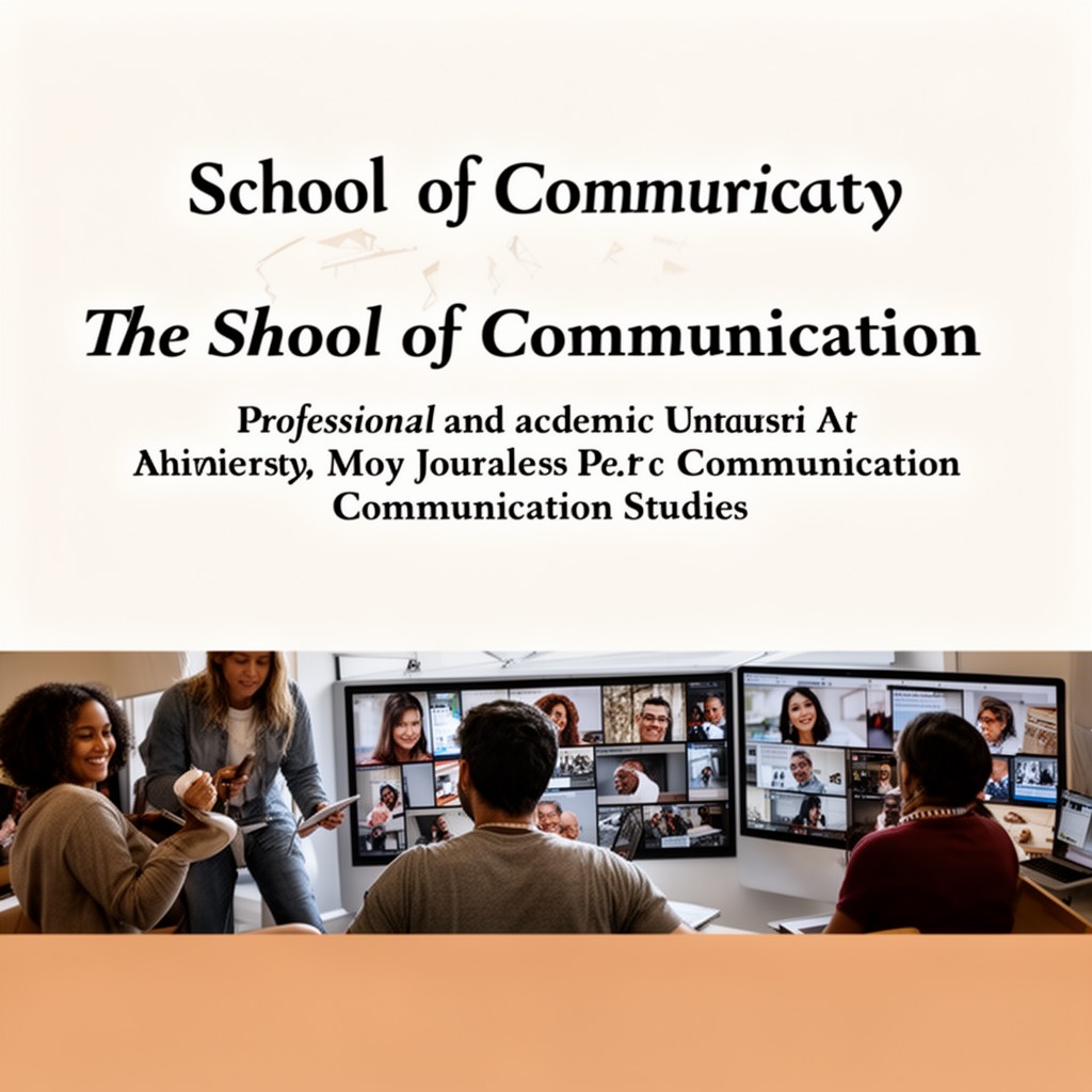 AI-generated illustration of School of Communication