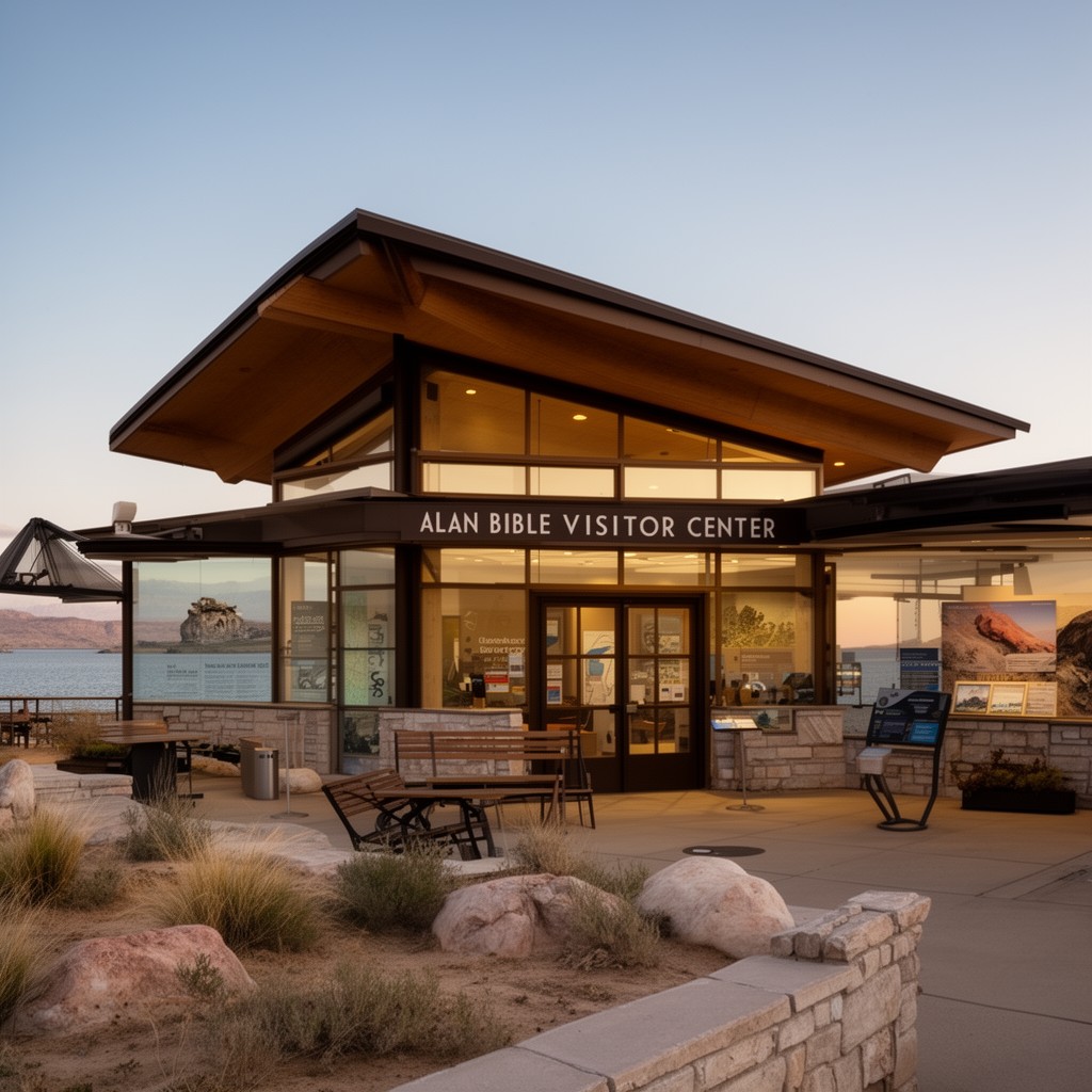 AI-generated illustration of Alan Bible Visitor Center